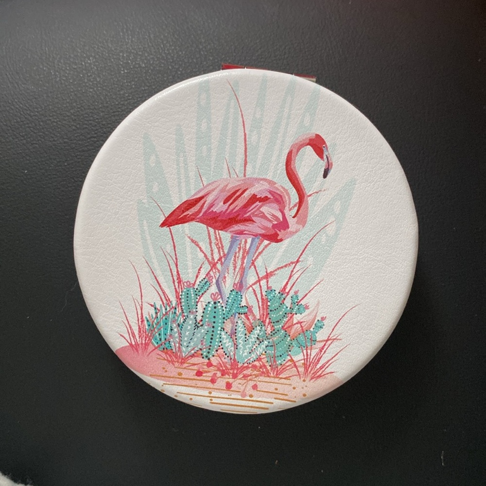 Flamingo Design Compact Mirror - Picture 2 of 5